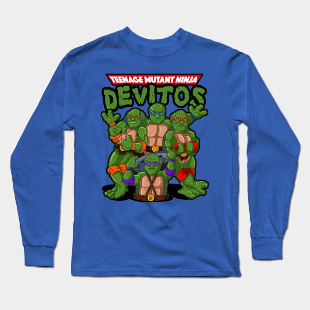 Teenage Mutant Ninja DeVitos Long Sleeve T-Shirt by Harley Warren